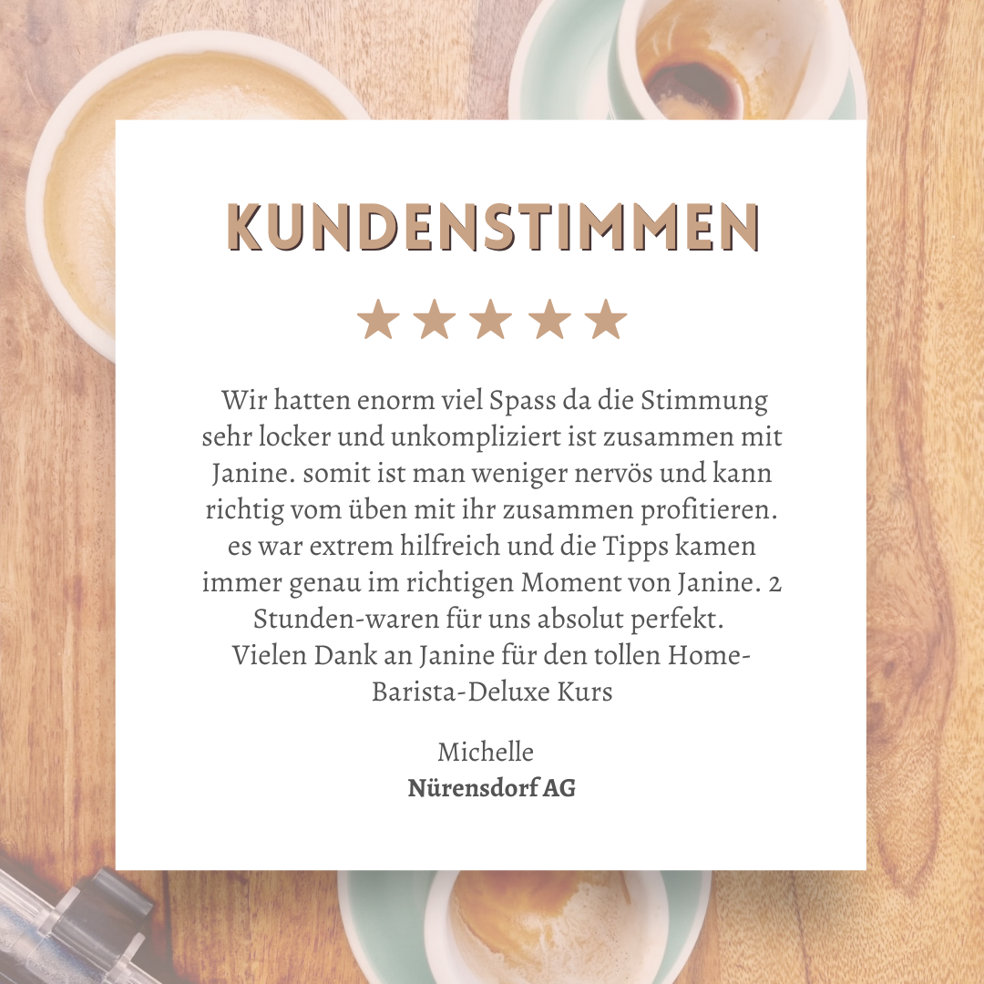 Home Barista Kurs Latte Art